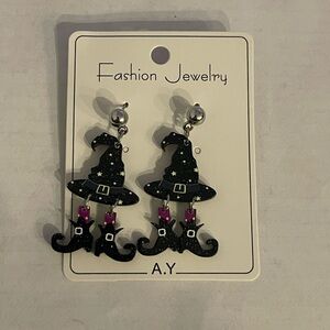 Witch Hat and Boots Earrings